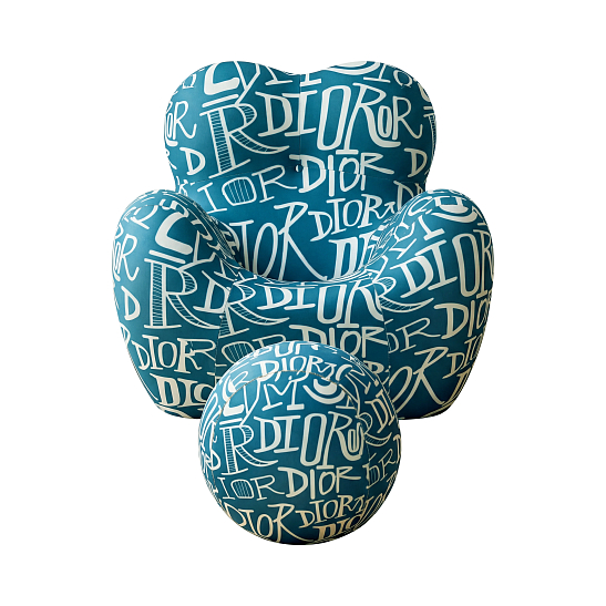 Бескаркасное кресло S023 синий, размер 121×90×102&nbsp;см