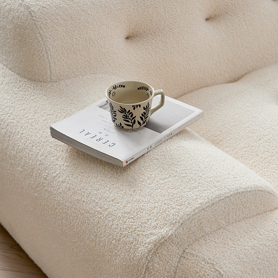 Бескаркасный диван S041 бежевый, размер 180×65×105&nbsp;см