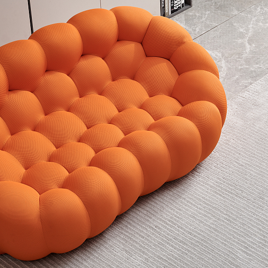 Бескаркасный диван S022 оранжевый, размер 188×73×106&nbsp;см