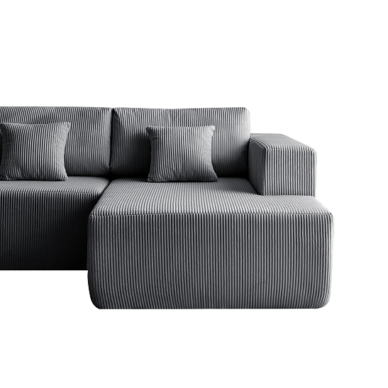 Модульный бескаркасный диван S052 серый, размер 350×180×82&nbsp;см