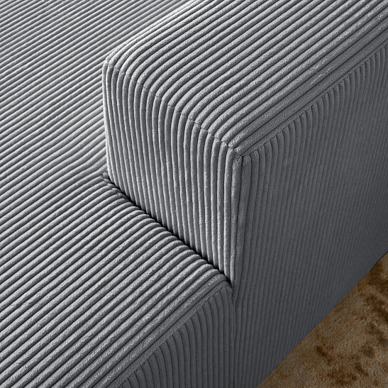 Модульный бескаркасный диван S052 серый, размер 350×180×82&nbsp;см